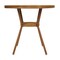 Merrick Lane Mael Bistro Style Table with Tempered Glass Top, Textilene, and Bamboo Finished Metal Frame for Indoor/Outdoor Use